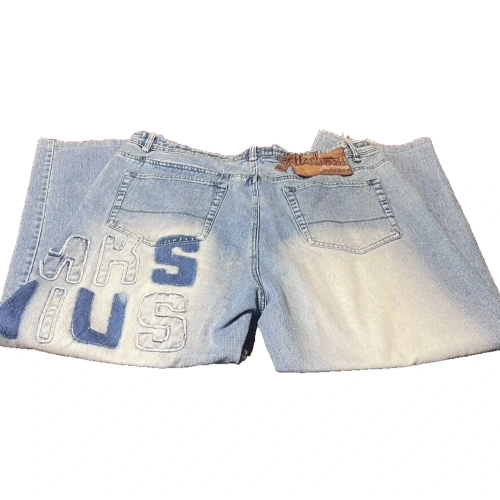 Akademiks Denim Jeans Vgt Baggy Oversized 90s Y2K Skater Grunge Streetwear 40x30